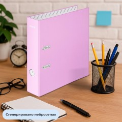 Папка-регистратор 75мм Attache Акварель А4 розовая б/метал угол лам картон Папка-регистратор 75мм Attache Акварель А4 розовая б/метал угол лам картон - фото 8