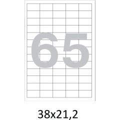 Этикетки самоклеящиеся кауч.к 38х21,2 65шт/л А4(100л/уп) - фото 4
