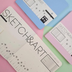 Скетчбук S&A ZEFIR 145х145 100л БЕЖ 100г книж.перепл.мягк.розовый 1-506/04 - фото 10