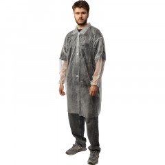 Халат н/с процед, рук.рез, на липуч, XL, дл.110см, пл 17, белый, 10шт/уп Халат н/с процед, рук.рез, на липуч, XL, дл.110см, пл 17, белый, 10шт/уп - фото 2