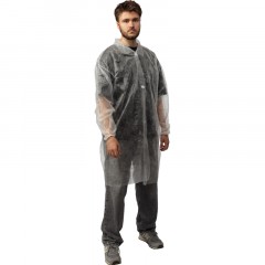 Халат н/с процед, рук.рез, на липуч, XL, дл.110см, пл 17, белый, 10шт/уп Халат н/с процед, рук.рез, на липуч, XL, дл.110см, пл 17, белый, 10шт/уп - фото 3