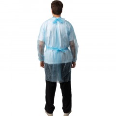 Халат н/с , на завязк, рук.рез, дл.110см, XL, пл 20, голуб, 10 шт/уп Халат н/с , на завязк, рук.рез, дл.110см, XL, пл 20, голуб, 10 шт/уп - фото 4