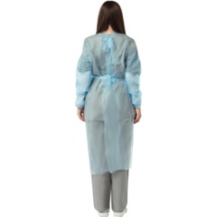 Халат н/с , на завязк, рук.манж, дл.110см, XL, пл 20, голуб, 10 шт/уп - фото 5