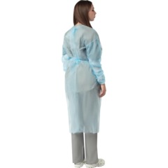 Халат н/с , на завязк, рук.манж, дл.110см, XL, пл 20, голуб, 10 шт/уп - фото 6