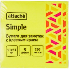 Стикеры Attache Simple миникуб 51х51, радуга 250 л - фото 3