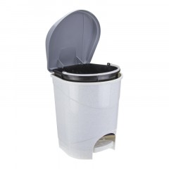 Ведро мусорное пласт 11л прям сер с пед и вн ведро с руч 260х330х260мм _СПБ - фото 2