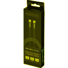 Кабель 60W, 3A, 1м, Type-C to Type-C,  нейл, черный BT-JCBL-010/U210CC - фото 9