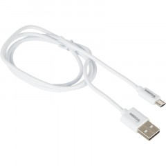 Кабель 2,4A, 1м, USB - Micro-USB, TPE, белый BT-JCBL-004/U152
