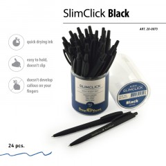 Ручка шариковая автомат. SlimClick.BLACK 0,5мм синяя 20-0073 Ручка шариковая автомат. SlimClick.BLACK 0,5мм синяя 20-0073 - фото 2