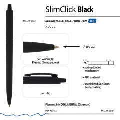 Ручка шариковая автомат. SlimClick.BLACK 0,5мм синяя 20-0073 Ручка шариковая автомат. SlimClick.BLACK 0,5мм синяя 20-0073 - фото 4