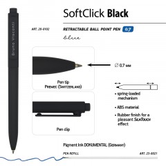 Ручка шариковая автомат. SoftClick.Black 0.7мм синяя 20-0102 Ручка шариковая автомат. SoftClick.Black 0.7мм синяя 20-0102 - фото 4