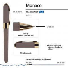 Ручка шариковая неавтомат. MONACO серый корп,0,5мм,син,манж20-0125/11 Ручка шариковая неавтомат. MONACO серый корп,0,5мм,син,манж20-0125/11 - фото 3
