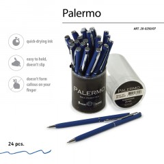 Ручка шариковая автомат. PALERMO син.мет.корп, 0,7мм синяя 20-0250/07 Ручка шариковая автомат. PALERMO син.мет.корп, 0,7мм синяя 20-0250/07 - фото 3
