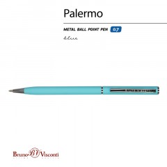 Ручка шариковая автомат. PALERMO бирюз.мет.корп, 0,7мм син 20-0250/09 Ручка шариковая автомат. PALERMO бирюз.мет.корп, 0,7мм син 20-0250/09 - фото 2