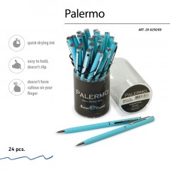 Ручка шариковая автомат. PALERMO бирюз.мет.корп, 0,7мм син 20-0250/09 Ручка шариковая автомат. PALERMO бирюз.мет.корп, 0,7мм син 20-0250/09 - фото 3