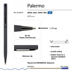 Ручка шариковая автомат. PALERMO графит.мет.корп,0,7мм син 20-0250/17 Ручка шариковая автомат. PALERMO графит.мет.корп,0,7мм син 20-0250/17 - фото 3
