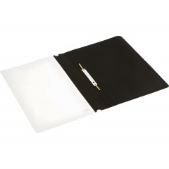 Скоросшиватель пластиковый Комус А4 черный 1810 - фото 3