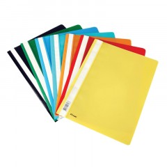 Скоросшиватель пластиковый Комус А4 красный 1810 - фото 3