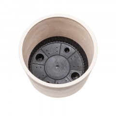 Горшок д/растений с вклад.конт.воды Круг.,ПЕСОЧНЫЙ (БЕЖЕВЫЙ),30л,H-16G35 - фото 3