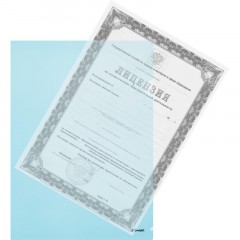 Папка уголок Комус А4 180мкм (синий) - фото 4