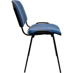 Стул UA_EChair Rio(ИЗО/ISO) черный, к/з синий  V-15 - фото 3