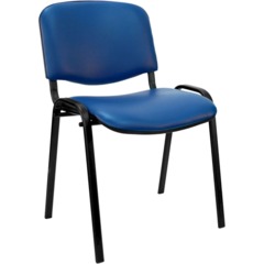Стул UA_EChair Rio(ИЗО/ISO) черный, к/з синий  V-15 - фото 8