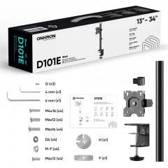 Кронштейн настольный для одного монитора ONKRON D101E, 13-34, черный Кронштейн настольный для одного монитора ONKRON D101E, 13-34, черный - фото 9