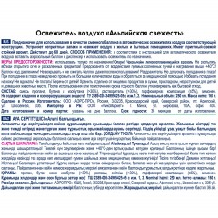 Баллон сменный для автоосвежителя SKY MAX 250мл Альпийская свеж К КзнЧлСпб - фото 2