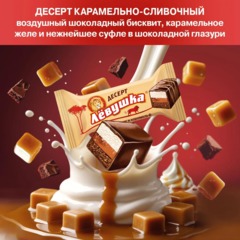 Конфеты шоколадные Левушка Десерт карамельно-сливочный, 500г - фото 5