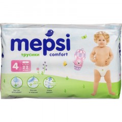 Подгузники -трусики для детей MEPSI L (9-16 кг) 22 шт/уп Подгузники -трусики для детей MEPSI L (9-16 кг) 22 шт/уп - фото 2
