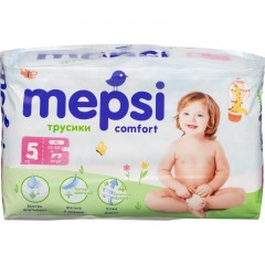 Подгузники -трусики для детей MEPSI XL (12-22 кг) 19 шт/уп Подгузники -трусики для детей MEPSI XL (12-22 кг) 19 шт/уп - фото 2