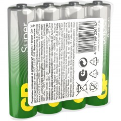 Батарейка GP Super AAA/LR03/24A 24ARS-2SB4/24AA21RA-2CRS4 96шт/уп, 4шт/бл Батарейка GP Super AAA/LR03/24A 24ARS-2SB4/24AA21RA-2CRS4 96шт/уп, 4шт/бл - фото 5