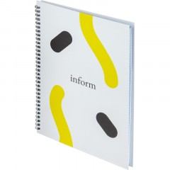 Бизнес-тетрадь Inform А4, 96л,клетка,тв.картон, мат.лам,черн.спираль - фото 2