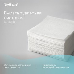 Бумага туалетная листовая д/дисп Торк/Tellus ТЗ 1сл 250л 40 пач/уп_114272 - фото 7