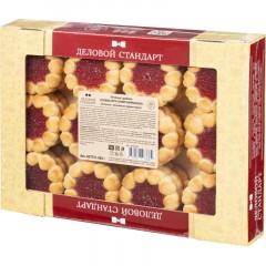Печенье сдобное Деловой Стандарт Cookies with cherry marmalade, 425г - фото 6