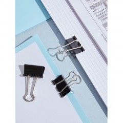 Зажимы для бумаг 25мм 12шт./уп.Комус, в картонной коробке - фото 9