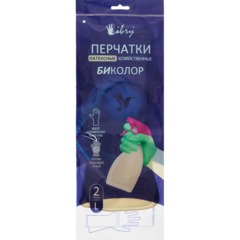 Перчатки хозяйственные Libry BICOLOR арт. KHBIC4BY/ BICOL04WG р.XL - фото 4
