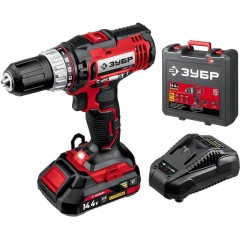 Дрель-шуруповерт аккумуляторная Li-ion ЗУБР ДШЛ-145-21, 14.4 В, 1 АКБ - фото 7