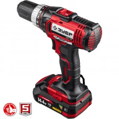 Дрель-шуруповерт аккумуляторная Li-ion ЗУБР ДШЛ-145-21, 14.4 В, 1 АКБ - фото 9