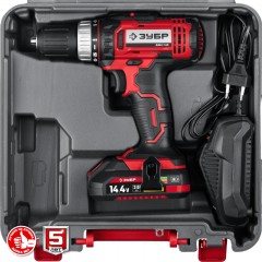 Дрель-шуруповерт аккумуляторная Li-ion ЗУБР ДШЛ-145-21, 14.4 В, 1 АКБ - фото 13