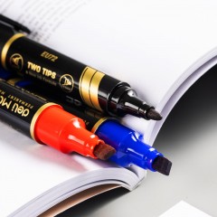 Маркер перманентный двусторонний Deli Mate 1,5/2-6 мм синий EU72-BL Маркер перманентный двусторонний Deli Mate 1,5/2-6 мм синий EU72-BL - фото 10