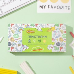 Пластилин классический №1 School Отличник набор 6 цв 120 г со стеком - фото 3