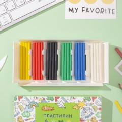 Пластилин классический №1 School Отличник набор 6 цв 120 г со стеком - фото 4