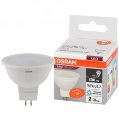 Лампа светодиодная OSRAM LED Value MR16, 800лм, 10Вт, 6500К GU5 582934 Лампа светодиодная OSRAM LED Value MR16, 800лм, 10Вт, 6500К GU5 582934 - фото 2
