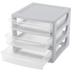 Бокс с выдвижными лотками А6 175х186х214мм 3выдв.отд, светло-сер. 433224030 - фото 2