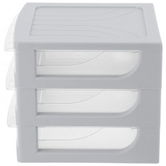 Бокс с выдвижными лотками А6 175х186х214мм 3выдв.отд, светло-сер. 433224030 - фото 4