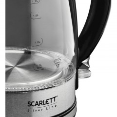 Чайник SCARLETT SC-EK27G95, электрический, стекло, 2200Вт, 1.7л, серебряный Чайник SCARLETT SC-EK27G95, электрический, стекло, 2200Вт, 1.7л, серебряный - фото 4