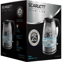 Чайник SCARLETT SC-EK27G95, электрический, стекло, 2200Вт, 1.7л, серебряный Чайник SCARLETT SC-EK27G95, электрический, стекло, 2200Вт, 1.7л, серебряный - фото 5
