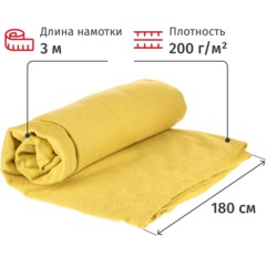 Полотно техническое микрофибра 1,8х3м плотность 200г/м2 желтая - фото 2