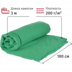 Полотно техническое микрофибра 1,8х3м плотность 200г/м2 зеленая - фото 2
